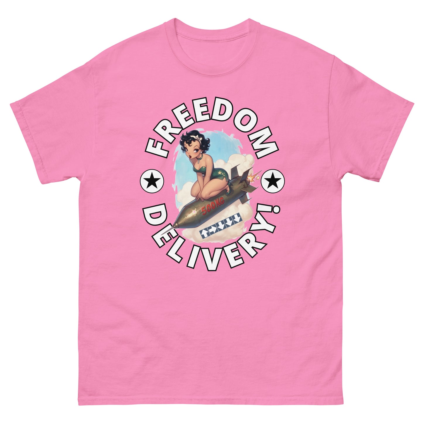 HDV004T Freedom Delivery Bombshell Pinup Helldivers T-shirt