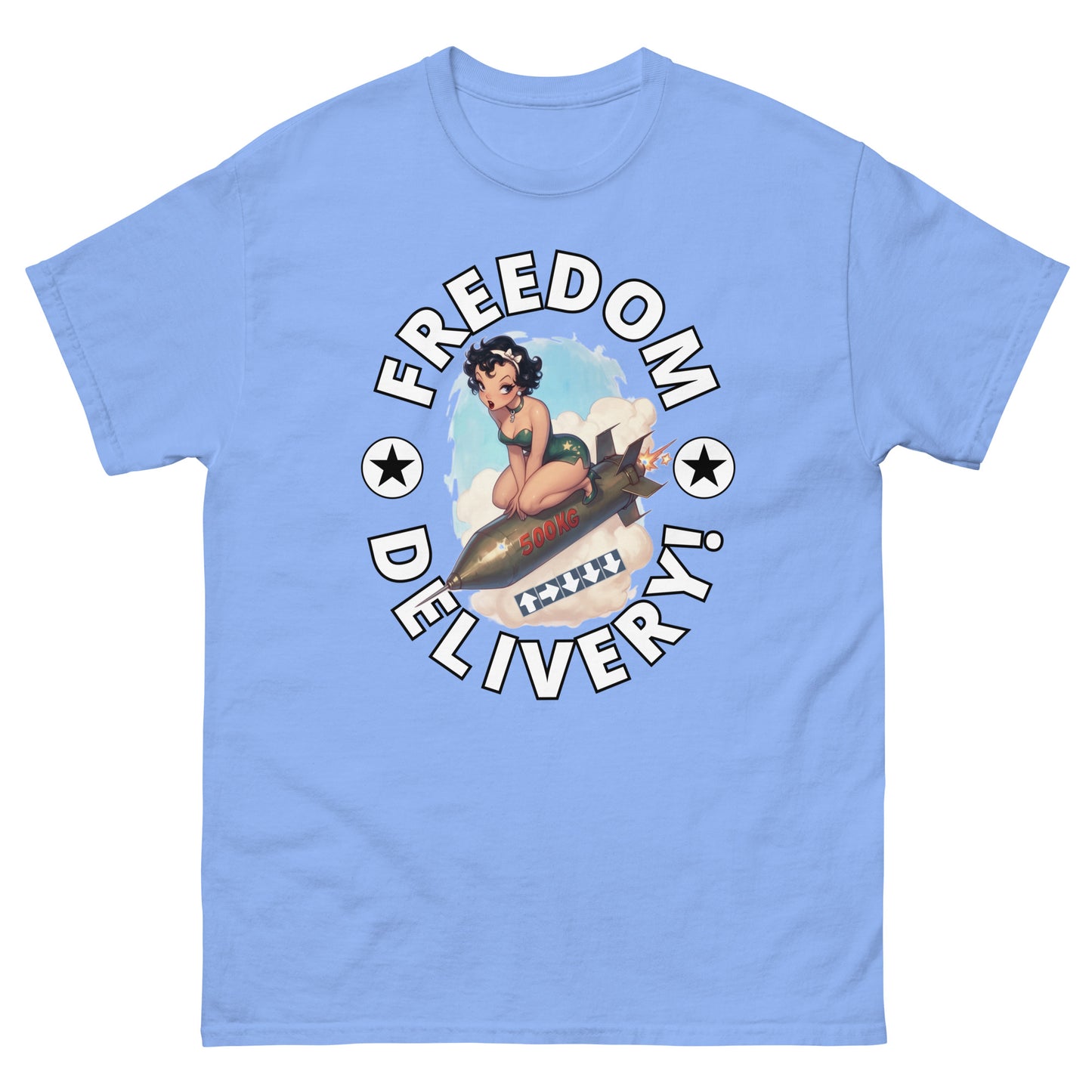 HDV004T Freedom Delivery Bombshell Pinup Helldivers T-shirt