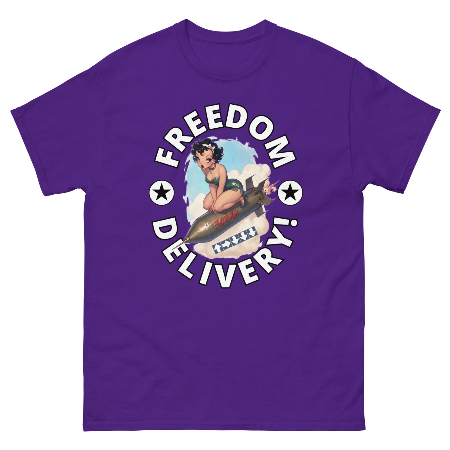 HDV004T Freedom Delivery Bombshell Pinup Helldivers T-shirt
