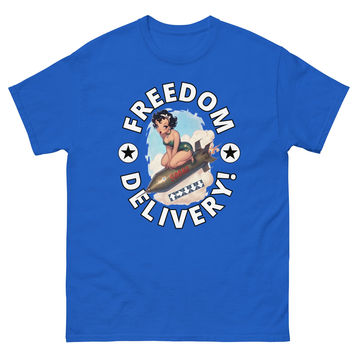 HDV004T Freedom Delivery Bombshell Pinup Helldivers T-shirt